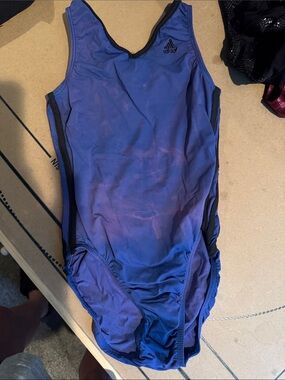 adidas Girls Purple-Blue gymnastics leotard